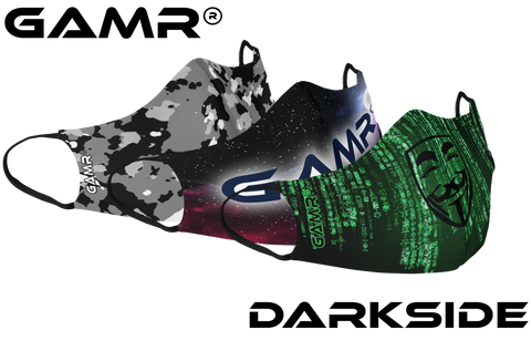 GAMR Darkside Hacker Nebula and Camo double-layer adjustable face mask 3 pack for gamers