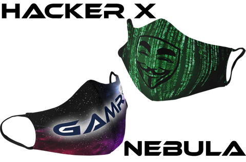 GAMR Nebula X Hacker double-layer adjustable face mask 2 pack for gamers