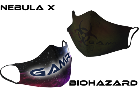 GAMR Nebula X Biohazard double-layer adjustable face mask 2 pack for gamers